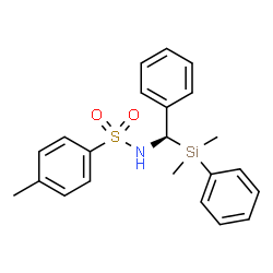 ChemSpider 2D Image | N-[(R)-[Dimethyl(phenyl)silyl](phenyl)methyl]-4-methylbenzenesulfonamide | C22H25NO2SSi