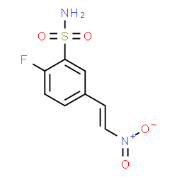 ChemSpider 2D Image | 2-Fluoro-5-[(E)-2-nitrovinyl]benzenesulfonamide | C8H7FN2O4S