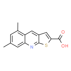 ChemSpider 2D Image | 5,7-Dimethylthieno[2,3-b]quinoline-2-carboxylic acid | C14H11NO2S