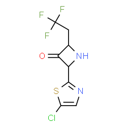 ChemSpider 2D Image | 2-(5-Chloro-1,3-thiazol-2-yl)-4-(2,2,2-trifluoroethyl)-3-azetidinone | C8H6ClF3N2OS