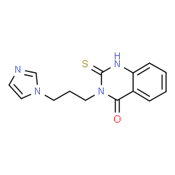 ChemSpider 2D Image | 4(3H)-quinazolinone, 3-[3-(1H-imidazol-1-yl)propyl]-2-mercapto- | C14H14N4OS
