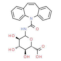 ChemSpider 2D Image | N-(5H-Dibenzo[b,f]azepin-5-ylcarbonyl)-D-glucopyranuronosylamine | C21H20N2O7