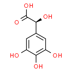ChemSpider 2D Image | (2S)-Hydroxy(3,4,5-trihydroxyphenyl)acetic acid | C8H8O6