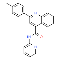 ChemSpider 2D Image | 2-(4-Methylphenyl)-N-(2-pyridinyl)-4-quinolinecarboxamide | C22H17N3O