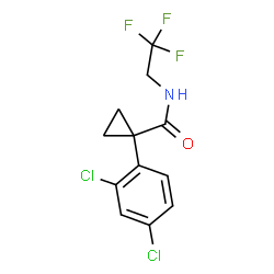 ChemSpider 2D Image | 1-(2,4-Dichlorophenyl)-N-(2,2,2-trifluoroethyl)cyclopropanecarboxamide | C12H10Cl2F3NO