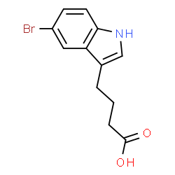 ChemSpider 2D Image | 5-Bromoindole-3-butyric acid | C12H12BrNO2
