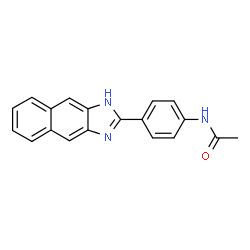 ChemSpider 2D Image | N-[4-(1H-Naphtho[2,3-d]imidazol-2-yl)phenyl]acetamide | C19H15N3O