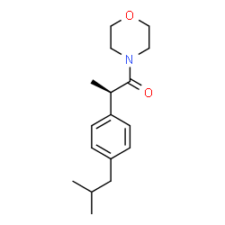 ChemSpider 2D Image | (2R)-2-(4-Isobutylphenyl)-1-(4-morpholinyl)-1-propanone | C17H25NO2