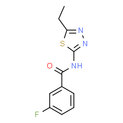 ChemSpider 2D Image | N-(5-Ethyl-1,3,4-thiadiazol-2-yl)-3-fluorobenzamide | C11H10FN3OS