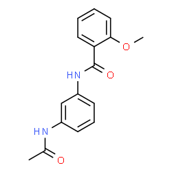 ChemSpider 2D Image | N-(3-Acetamidophenyl)-2-methoxybenzamide | C16H16N2O3
