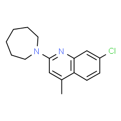 ChemSpider 2D Image | 2-(1-Azepanyl)-7-chloro-4-methylquinoline | C16H19ClN2