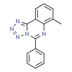 ChemSpider 2D Image | 7-Methyl-5-phenyltetrazolo[1,5-c]quinazoline | C15H11N5