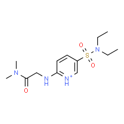 ChemSpider 2D Image | N~2~-[5-(Diethylsulfamoyl)-2-pyridiniumyl]-N,N-dimethylglycinamide | C13H23N4O3S