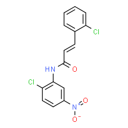 ChemSpider 2D Image | (2E)-N-(2-Chloro-5-nitrophenyl)-3-(2-chlorophenyl)acrylamide | C15H10Cl2N2O3
