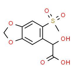 ChemSpider 2D Image | Hydroxy[6-(methylsulfonyl)-1,3-benzodioxol-5-yl]acetic acid | C10H10O7S