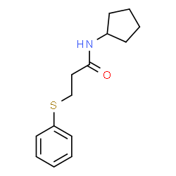ChemSpider 2D Image | N-Cyclopentyl-3-(phenylsulfanyl)propanamide | C14H19NOS