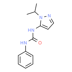 ChemSpider 2D Image | 1-(1-Isopropyl-1H-pyrazol-5-yl)-3-phenylurea | C13H16N4O
