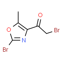 ChemSpider 2D Image | 2-Bromo-1-(2-bromo-5-methyl-1,3-oxazol-4-yl)ethanone | C6H5Br2NO2