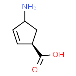ChemSpider 2D Image | (1R)-4-Amino-2-cyclopentene-1-carboxylic acid | C6H9NO2