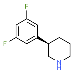 ChemSpider 2D Image | (3R)-3-(3,5-Difluorophenyl)piperidine | C11H13F2N