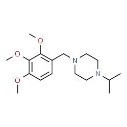 ChemSpider 2D Image | 1-Isopropyl-4-(2,3,4-trimethoxybenzyl)piperazine | C17H28N2O3
