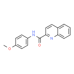 ChemSpider 2D Image | N-(4-Methoxyphenyl)-2-quinolinecarboxamide | C17H14N2O2