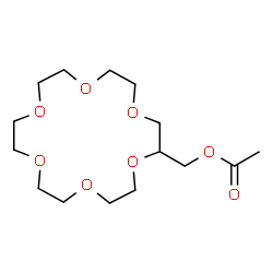 ChemSpider 2D Image | 1,4,7,10,13,16-Hexaoxacyclooctadecan-2-ylmethyl acetate | C15H28O8