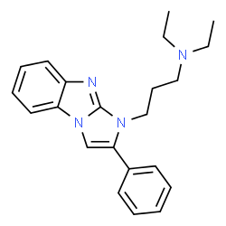 ChemSpider 2D Image | N,N-Diethyl-3-(2-phenyl-1H-imidazo[1,2-a]benzimidazol-1-yl)-1-propanamine | C22H26N4