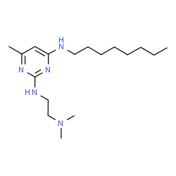 ChemSpider 2D Image | N~2~-[2-(Dimethylamino)ethyl]-6-methyl-N~4~-octyl-2,4-pyrimidinediamine | C17H33N5