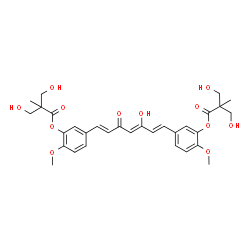 ChemSpider 2D Image | [(1E,3Z,6E)-3-Hydroxy-5-oxo-1,3,6-heptatriene-1,7-diyl]bis-6-methoxy-3,1-phenylene bis[3-hydroxy-2-(hydroxymethyl)-2-methylpropanoate] | C31H36O12