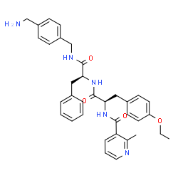 ChemSpider 2D Image | O-Ethyl-N-[(2-methyl-3-pyridinyl)carbonyl]-D-tyrosyl-N-[4-(aminomethyl)benzyl]-L-phenylalaninamide | C35H39N5O4