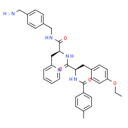 ChemSpider 2D Image | O-Ethyl-N-(4-methylbenzoyl)-D-tyrosyl-N-[4-(aminomethyl)benzyl]-3-(2-pyridinyl)-L-alaninamide | C35H39N5O4