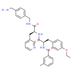 ChemSpider 2D Image | O-Ethyl-N-(3-methylbenzoyl)-D-tyrosyl-N-[4-(aminomethyl)benzyl]-3-(3-pyridinyl)-L-alaninamide | C35H39N5O4