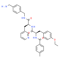 ChemSpider 2D Image | O-Ethyl-N-(4-methylbenzoyl)-D-tyrosyl-N-[4-(aminomethyl)benzyl]-3-(3-pyridinyl)-L-alaninamide | C35H39N5O4