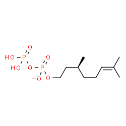 ChemSpider 2D Image | (3S)-3,7-Dimethyl-6-octen-1-yl trihydrogen diphosphate | C10H22O7P2