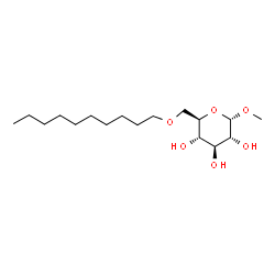 ChemSpider 2D Image | Methyl 6-O-decyl-alpha-D-glucopyranoside | C17H34O6