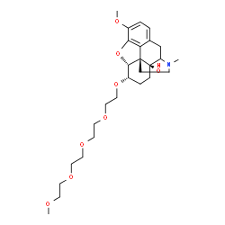 ChemSpider 2D Image | (5alpha,6alpha)-3-Methoxy-17-methyl-6-(2,5,8,11-tetraoxatridecan-13-yloxy)-4,5-epoxymorphinan-14-ol | C27H41NO8