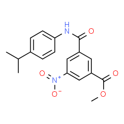 ChemSpider 2D Image | Methyl 3-[(4-isopropylphenyl)carbamoyl]-5-nitrobenzoate | C18H18N2O5