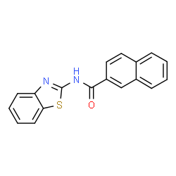 ChemSpider 2D Image | N-(1,3-Benzothiazol-2-yl)-2-naphthamide | C18H12N2OS