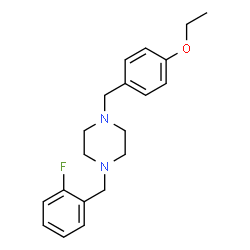 ChemSpider 2D Image | 1-(4-Ethoxybenzyl)-4-(2-fluorobenzyl)piperazine | C20H25FN2O
