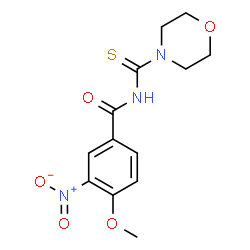 ChemSpider 2D Image | 4-Methoxy-N-(morpholin-4-ylcarbothioyl)-3-nitrobenzamide | C13H15N3O5S