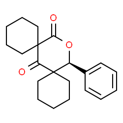 ChemSpider 2D Image | (16S)-16-Phenyl-15-oxadispiro[5.1.5.3]hexadecane-7,14-dione | C21H26O3