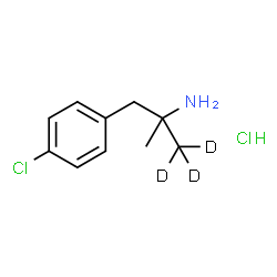 ChemSpider 2D Image | 1-(4-Chlorophenyl)-2-methyl-2-(3,3,3-~2~H_3_)propanamine hydrochloride (1:1) | C10H12D3Cl2N