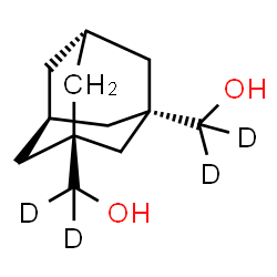 ChemSpider 2D Image | (1s,3s,5s,7s)-Tricyclo[3.3.1.1~3,7~]decane-1,3-diyldi(~2~H_2_)methanol | C12H16D4O2