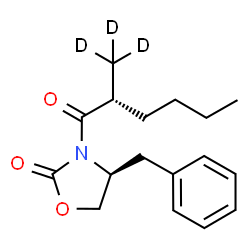 ChemSpider 2D Image | (4S)-4-Benzyl-3-[(2R)-2-(~2~H_3_)methylhexanoyl]-1,3-oxazolidin-2-one | C17H20D3NO3