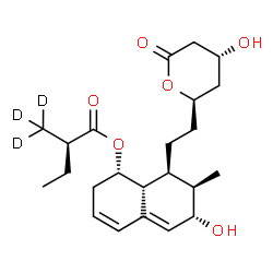 ChemSpider 2D Image | (1S,6S,7R,8S,8aR)-6-Hydroxy-8-{2-[(2R,4R)-4-hydroxy-6-oxotetrahydro-2H-pyran-2-yl]ethyl}-7-methyl-1,2,6,7,8,8a-hexahydro-1-naphthalenyl (2R)-2-(~2~H_3_)methylbutanoate | C23H31D3O6