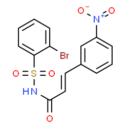 ChemSpider 2D Image | (2E)-N-[(2-Bromophenyl)sulfonyl]-3-(3-nitrophenyl)acrylamide | C15H11BrN2O5S