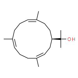 ChemSpider 2D Image | 2-[(1R,3Z,7Z,11Z)-4,8,12-Trimethyl-3,7,11-cyclotetradecatrien-1-yl]-2-propanol | C20H34O