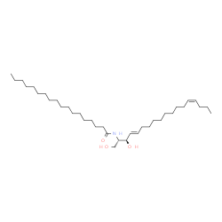 ChemSpider 2D Image | N-[(2S,3R,4E,14Z)-1,3-Dihydroxy-4,14-octadecadien-2-yl]octadecanamide | C36H69NO3