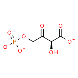 ChemSpider 2D Image | (2S)-2-Hydroxy-3-oxo-4-(phosphonatooxy)butanoate | C4H4O8P